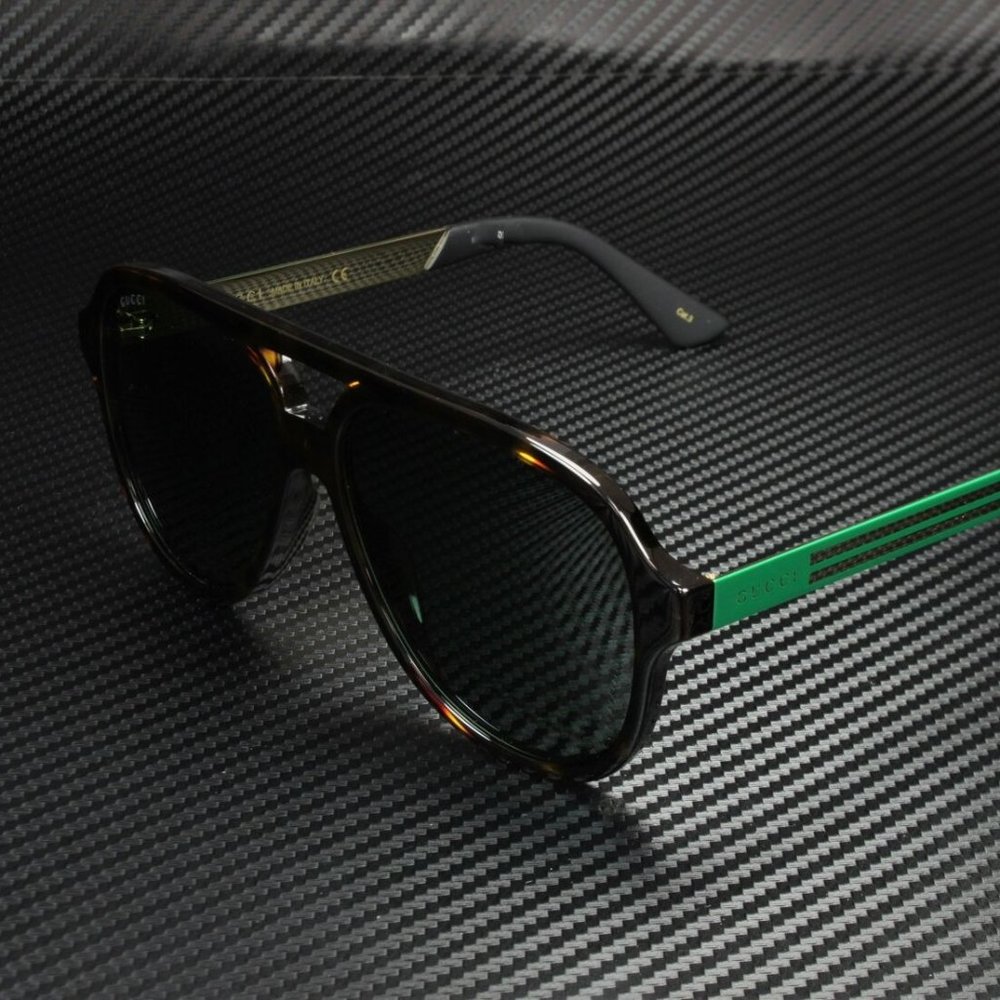 Gucci Black Green 59mm Sunglasses